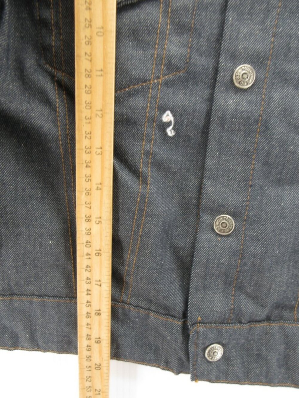 VTG Sears Toughskins Jacket Boys Youth 16 Trucker Denim Psychedelic Tie Dye - Picture 6 of 13